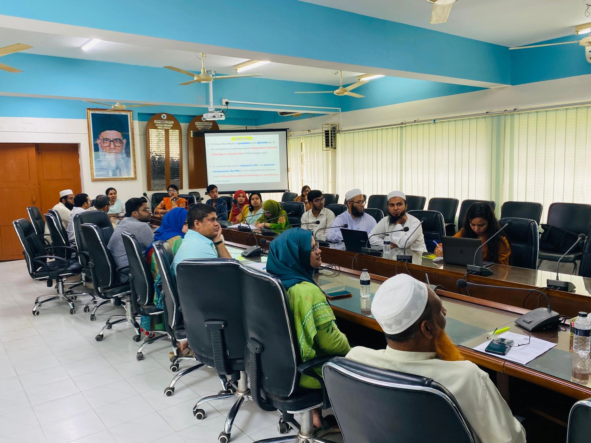 The Laboratory of Fish Ecophysiology recently hosted inaugural PhD seminars for Md. Mokhlasur Rahman and Md. Shafiul Alam under Prof. Dr. Md. Shahjahan.